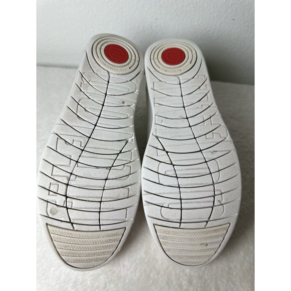 Fitflop Rally White Leather Sneakers Comfort Technology Women’s 7.5 EU 38.5 - Picture 9 of 12